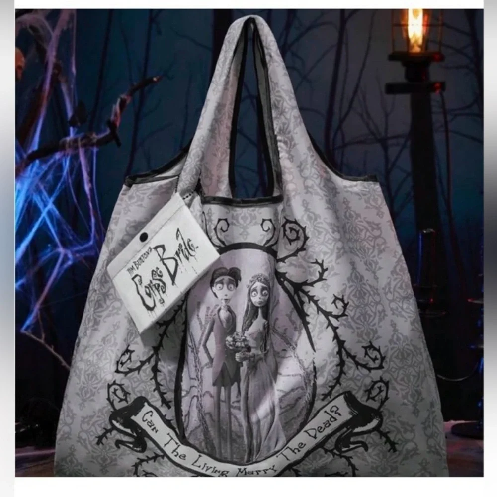 Tim Burton Gothic Gray Tote Bag - Picture 4 of 11